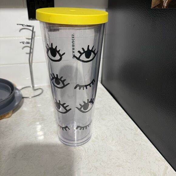 Starbucks Eyelash 2017 Clear Tumbler Cup No Straw - Picture 1 of 4